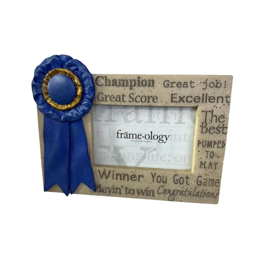 Frame-ology Blue Ribbon Champion Winner 3.5x5 Picture Frame United Design Corp
